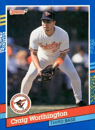 1991 Donruss Craig Richard Worthington Baseball Card #293
