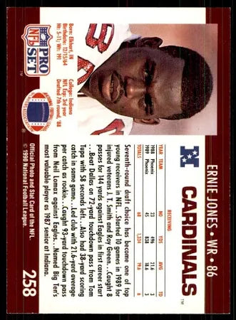 1990 NFL Pro Set Ernie Jones Football Card #258