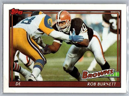 1991 Topps Rob Burnett Football Card #599