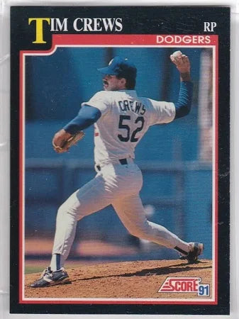 1991 Score Tim Crews Baseball Card #302