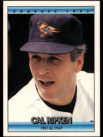 1992 Donruss 1991 American League MVP Cal Ripken Baseball Card #BC1