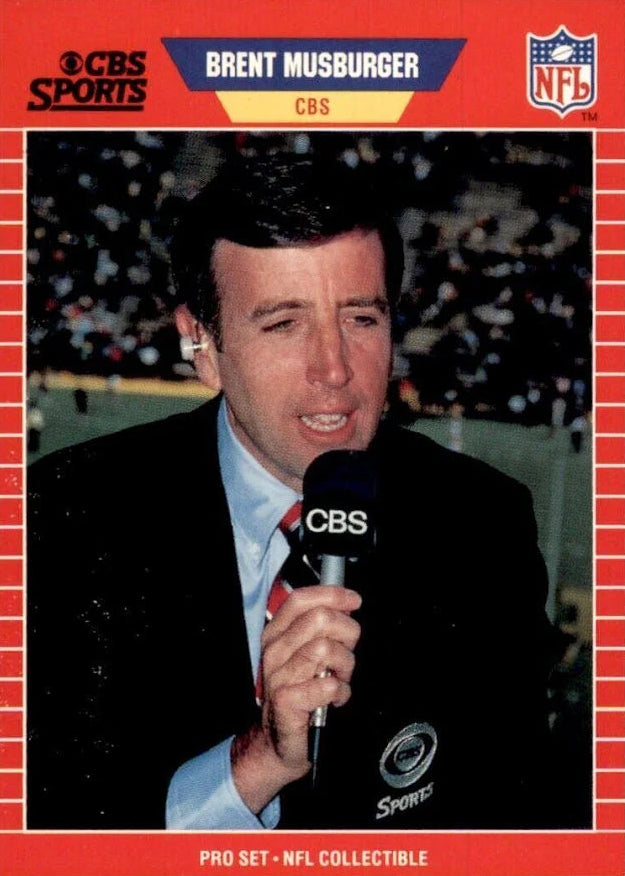 1989 NFL Pro Set Brent Musburger CBS SPorts Football Card #17