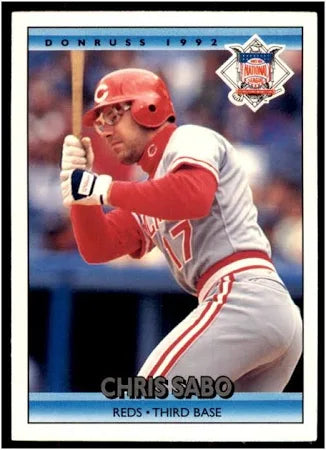 1992 Donruss Christopher Andrew Sabo Baseball Card #424