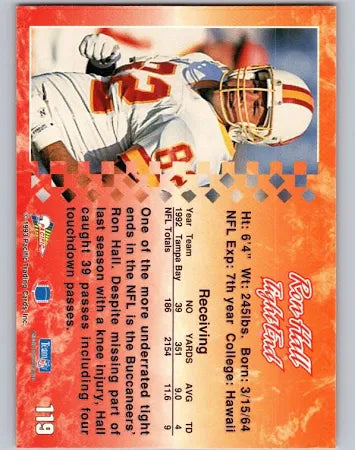 1993 Pacific Ron Hall Football Card #119