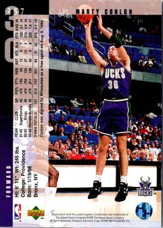 1995 Upper Deck Marty Conlon Basketball Card #257