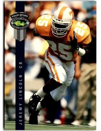 1992 Classic Jeremy Lincoln Football Card #95