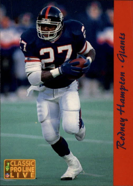 1993 Classic Pro Line Live Rodney Hampton Football Card #188