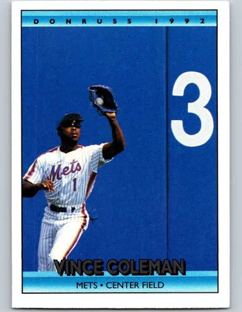 1992 Donruss Vincent Maurice Coleman Baseball Card #218