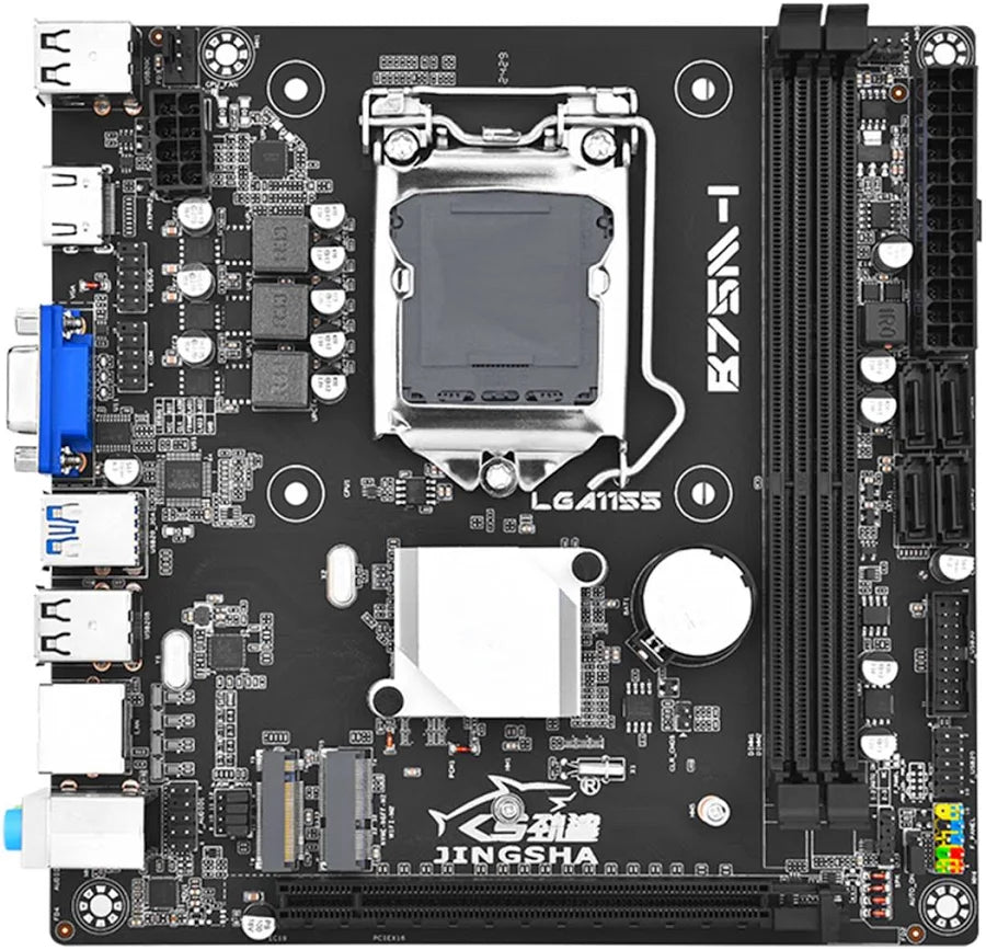 B75M M ATX Mining Mainboard, for Corei7, i5, i3 LGA1155 CPU, SATA3.0, SATA2.0, PCI E8X, DDR3 x2, Card, VGA, HD Multimedia Interface, PCI E1X, COM pin Motherboards #419258