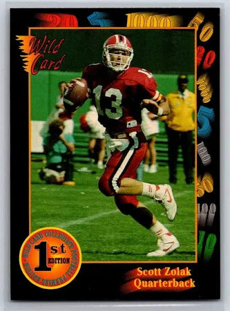 1991 AAA Sports Wild Card Scott Zolak Football Card #151