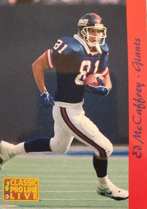 1993 Classic Pro Line Live Ed McCaffrey Football Card #190
