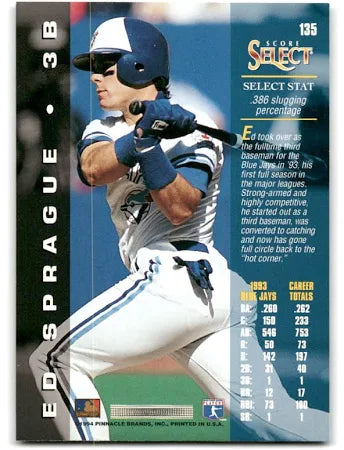 1994 Score Select Ed Sprague Baseball Card #135