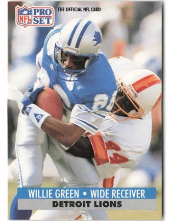 1991 NFL Pro Set Willie Green Football Card #823