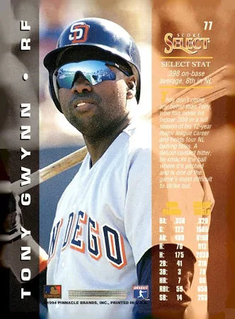 1994 Score Select Tony Gwynn Baseball Card #77