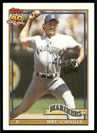 1991 Topps Mike Schooler Baseball Card #365
