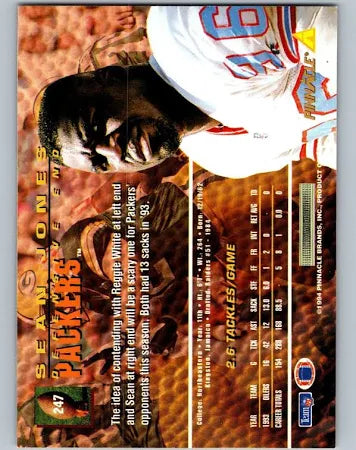 1994 Pinnacle Sean Jones Football Card #247