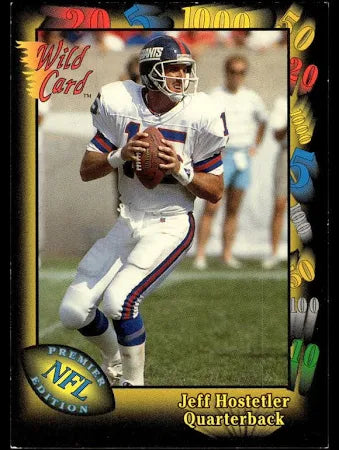 1991 AAA Sports Wild Card Jeff Hostetler Football Card #141