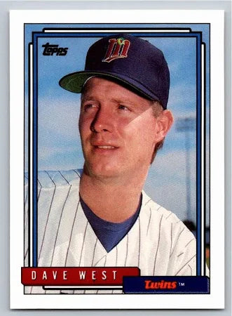 1992 Topps Dave West Baseball Card #442