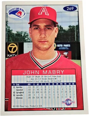 1993 Fleer John Mabry Baseball Card #269