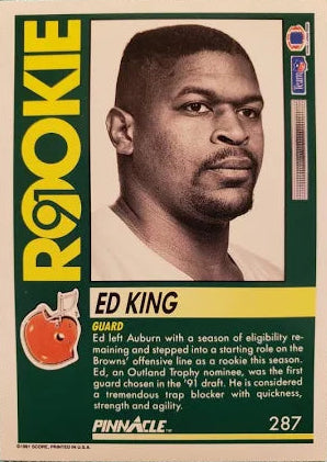 1991 Score Rookie Ed King Football Card #287