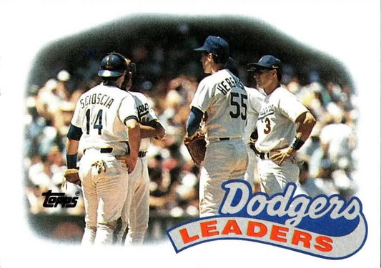 1989 Topps Los Angeles Dodgers Team Leaders Baseball Card #669