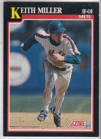 1991 Score Keith Miller Baseball Card #318