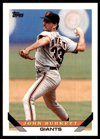 1993 Topps John Burkett Baseball Card #66