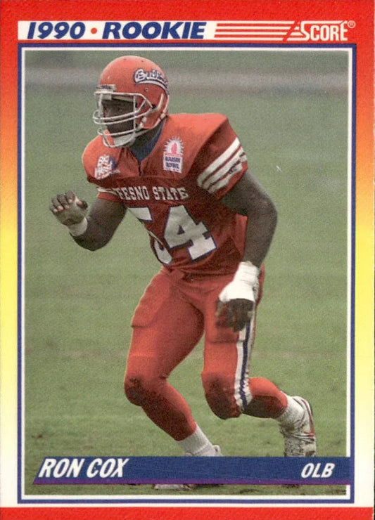 1990 Score 1990 Rookie Ron Cox Football Card #647