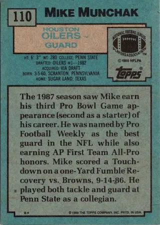 1988 Topps Tony Zendejas Football Card #109