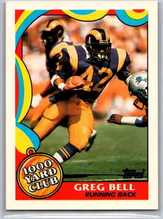 1989 Topps 1000 Yard Club Greg Bell Football Card #8