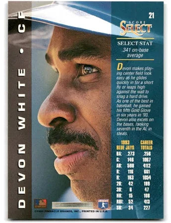 1994 Score Select Devon White Baseball Card #21