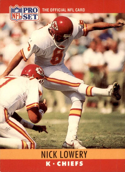 1990 NFL Pro Set Nick Lowery Football Card #144