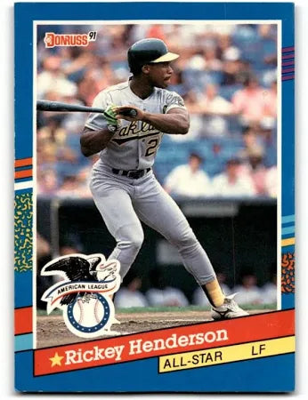 1991 Donruss Rickey Henley Henderson Baseball Card #53