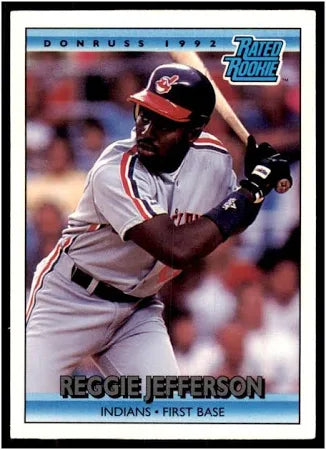 1992 Donruss Rated Rookie Reginald Jirod Jefferson Baseball Card #12