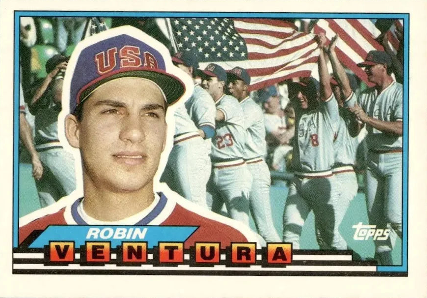 1989 Topps Robin Mark Ventura Baseball Card #65