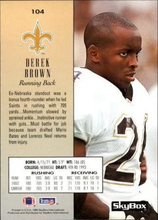 1994 Skybox P.J. Brown Basketball Card #104