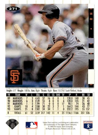 1994 Upper Deck Collectors Choice Bill Swift Baseball Card #271