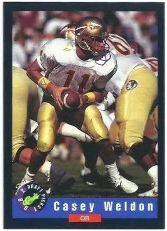 1992 Classic Draft Picks Casey Weldon Football Card #31