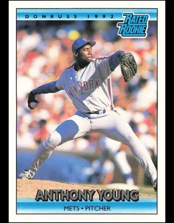 1992 Donruss Rated Rookie Anthony Wayne Young Baseball Card #409