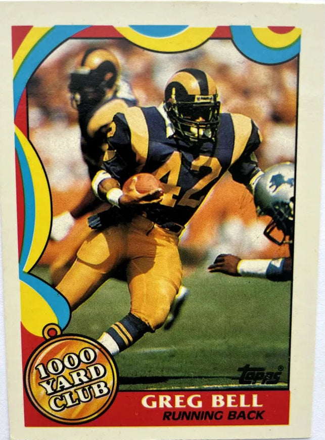 1989 Topps 1000 Yard Club Greg Bell Football Card #8