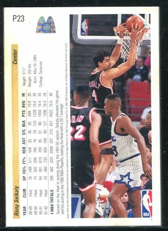 1993 Upper Deck Rony Seilkaly Basketball Card #P23