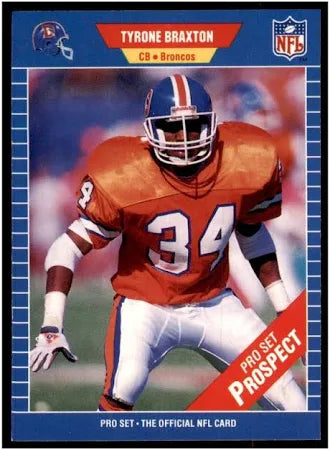 1989 NFL Pro Set Tyrone Braxton Football Card #543