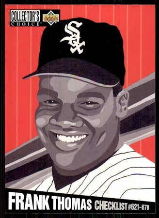 1994 Upper Deck Collectors Choice Frank Thomas Checklist #621-670 Baseball Card #327