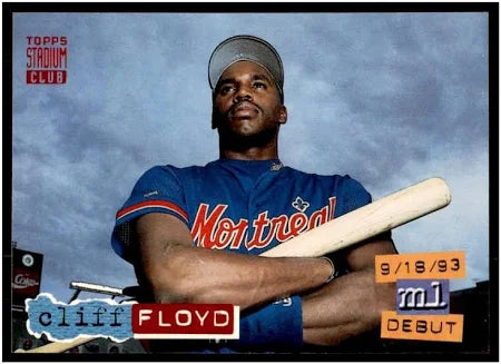 1994 Topps Stadium Club Cliff Floyd 09/18/1993 Major League Debut Baseball Card #127