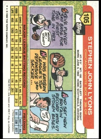 1989 Topps Stephen John Lyons Baseball Card #105